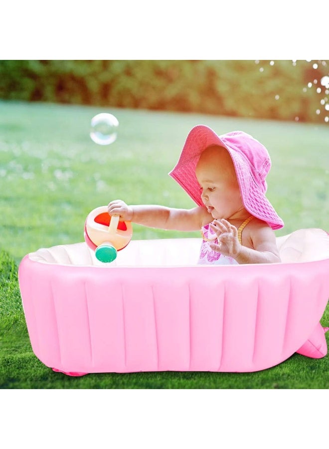 MeetuBaby Baby Inflatable Bathtub Anti-Slip Kid Infant Toddler Soft Foldable Shower Pool Travel Air Bath B(for 0-3 Years) - Image 3